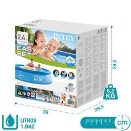 Piscina hinchable redonda easy set con depuradora filtro (capacidad 1942 litros) 244x61 cm