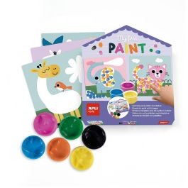 Apli Kids 19574 Mi Primer Juego de Pintura de Dedos para Huellas, 6 botes, 6 láminas ilustradas, con libro de instrucciones, Edad +3 años Apli Kids 19574 Mi Primer Juego de Pintura de Dedos para Huellas, 6 botes, 6 láminas ilustradas, con libro de instrucciones, Edad +3 años