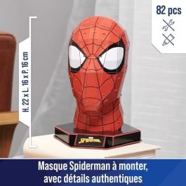 Spin Master SPI1695894212476 Máscara Spiderman Marvel 4D para Construir
