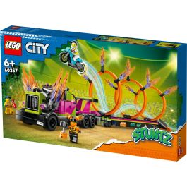 LEGO City Desafío Acrobático: Camión y Anillos de Fuego, Juego de Construcción 479 Piezas, 6+ Años