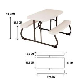 Mesa Infantil Lifetime Crema Plegable Pícnic 82,5 x 53,5 x 90 cm Acero Plástico