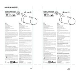 muvit for change auriculares estéreo M32 Tipo C magnéticos blancos