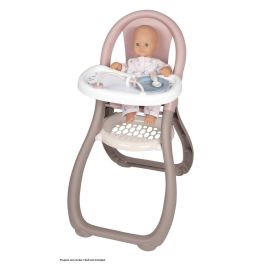Smoby Baby Nurse Trona Silla Alta para Muñecos con Cuchara y Plato para Alimentar, Juego de Imitación Bebé - A partir de 18 meses