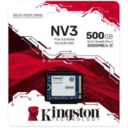 Kingston NV3 M.2 2230 SSD NVMe 500GB, M.2 2230, PCIe 4.0, 5000 MB/s Lectura, 3000 MB/s Escritura para Portátil/Consola