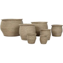 Macetero Home ESPRIT Marrón Fibra Urbano 70 x 70 x 58 cm (7 Unidades) Precio: 226.50000043. SKU: B16YC2QNQJ