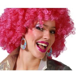 Pendientes Hippie Multicolor Mujer Adulto - Grandes, Redondos con Patrones Abstractos y Colores Vivos para Fiestas Temáticas Precio: 1.49999949. SKU: B1FG6LHNG7