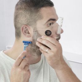 Pack Plantilla para Afeitado de Barba Hipster Barber y Cortapelos Profesional Recargable con Accesorios InnovaGoods