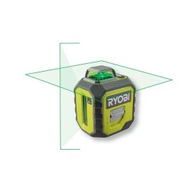 Ryobi RB360GLL Láser verde 360° con alcance 25m y precisión +/- 0,5 mm, incluye bolsa y pilas