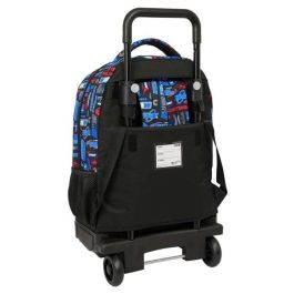 Safta Mochila Grande Compacta Extensible Hot Wheels con Ruedas 33x45x22 cm