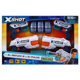 Pack Blasters - ZURU - Combo Pack 2 Kickback + 2 Reflex 6 - Potentes blasters con disparo de 27 metros y cañón giratorio Precio: 65.49999951. SKU: B1A69L966S