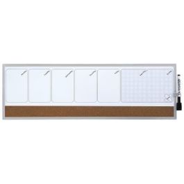 Planificador Semanal Nobo Magnetico + Tablero Corcho Horizontal Con Marco De Aluminio 585x190 mm Planificador Semanal Nobo Magnetico + Tablero Corcho Horizontal Con Marco De Aluminio 585x190 mm
