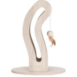 CATIT CAT0022517425152 Rascador para Gatos Pixi Cat Tail con Bola de Tela y Pluma - Aspecto Roble Natural Precio: 57.49999981. SKU: B1A633H82W