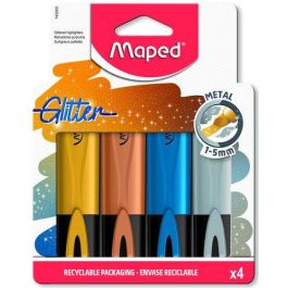 Marcador Fluor Maped Fluo Peps Metal Glitter Pack De 4 12 unidades Precio: 79.88999953. SKU: B17XWEPECT