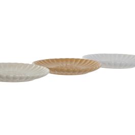 Plato Scandi DKD Home Decor Beige Blanco 20 x 2.5 x 20 cm (6 Unidades) Plato Scandi DKD Home Decor Beige Blanco 20 x 2.5 x 20 cm (6 Unidades)