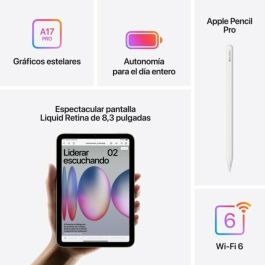 Apple iPad Mini 7ª Generación 8.3" WiFi/A17 Pro/256GB/Blanco Estrella MXND3TY/A
