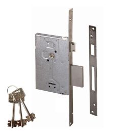 Cisa Cerradura de Borjas 57250.60.0 Embutir 60mm Picaporte y Palanca 4 Vueltas Níquel con 3 Llaves Precio: 135.49999991. SKU: B168X5B2QR