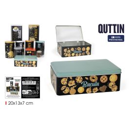 Quttin Bote Metálico para Biscuits 20 x 13 x 7 cm - Recipiente de Almacenamiento con Tapa (12 Unidades) Quttin Bote Metálico para Biscuits 20 x 13 x 7 cm - Recipiente de Almacenamiento con Tapa (12 Unidades) Precio: 20.59000009. SKU: B1BSDNBBCE