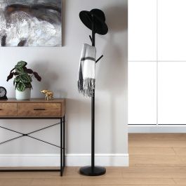 Perchero Negro Eveline Versa 28.5x170 cm - Minimal