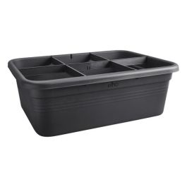 Elho ELH8711904529581 Jardinera Green Basics Jardín de Cultivo, Negro, Tamaño L, 76x57x27 cm, 100% reciclado para exterior