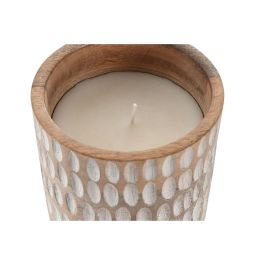 DKD Home Decor Vela Tropical de Cera de Soja con Aroma a Mango, Marrón Claro, 530 gr, 12x12x14 cm