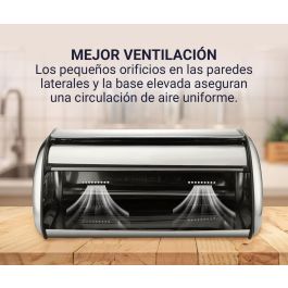 Quttin Panera de Metal con Tapa - 35.5 cm Largo x 23 cm Ancho x 14.5 cm Alto (6 Unidades)