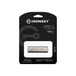Kingston IronKey IKLP50 Memoria USB 3.2 de 128GB con Cifrado AES, Lectura 145MB/s, Escritura 115MB/s