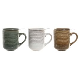 DKD Home Decor Mug Infusiones Gres Esmaltado Beige Verde 360ml 8.5x10.5x12cm Apto Lavavajillas Microondas (6 Unidades) Precio: 28.49999999. SKU: B12JZ5P56L