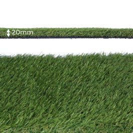 Edm Césped Artificial Graceful 20 mm, 2 x 5 m, Verde, Polipropileno/Polietileno/Látex