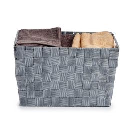 Cesta de Tela Conica con Asas Grande Gris Kipit 25x20.5x35 cm (12 Unidades) Cesta de Tela Conica con Asas Grande Gris Kipit 25x20.5x35 cm (12 Unidades)