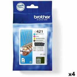 Cartucho de Tinta Original Brother MFC-J1010DW / DCP-J1050DW Amarillo (4 Unidades)