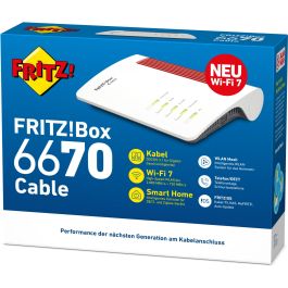 AVM FRITZ!Box 6670 Cable Router Wi-Fi 7 (802.11be) Doble Banda Ethernet Blanco