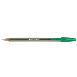 Bic Bolígrafo Cristal Original Tinta Verde Unidad Punta 1 mm Trazo 0.4 mm