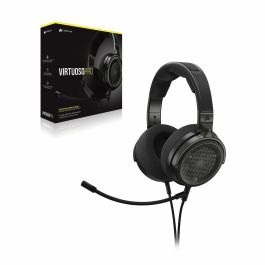 Corsair COR1701162162876 Auriculares Gaming VIRTUOSO PRO de Diadema Abiertos con Cable para Streaming y Juegos, Color Carbono