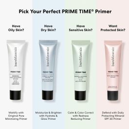 bareMinerals PRIME TIME Prebase Maquillaje Minimizadora de Poros, Matificante, Larga Duración, Vegana para Piel Mixta/Grasa 30 ml