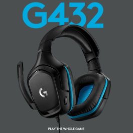 Auriculares con Micrófono Gaming Logitech 981-000770 Azul Negro