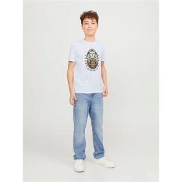 Camiseta de Manga Corta Infantil Jack & Jones Jorheavens Crew Neck Blanco