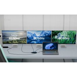 Hub USB i-Tec C31TRIPLE4KHDMIPD Negro