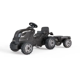 Smoby 3032167101310 Tractor de Pedal Farmer XL con Remolque - Negro