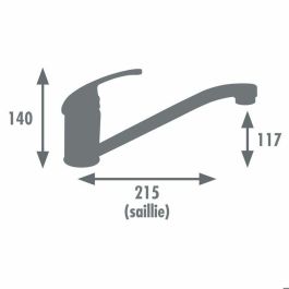 Edouard Rousseau ROU3047404052775 Mezclador de fregadero CARDIFF Cromo Caño giratorio Ahorro de agua