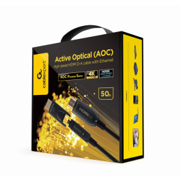 GEMBIRD Cable HDMI AOC Premium CCBP-HDMID-AOC-50M 50m, Micro HDMI Tipo D a HDMI Tipo A, Negro, 4K UHD 60Hz, Fibra Óptica, Trenzado Nylon Precio: 68.90000029. SKU: B1A7QQRJS7