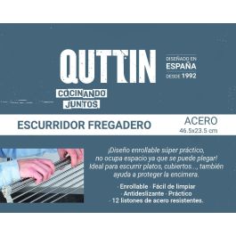 Escurridor de acero para fregadero Inde 46.5x23.5 cm (12 Unidades) Escurridor de acero para fregadero Inde 46.5x23.5 cm (12 Unidades)