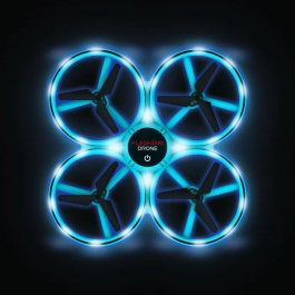 Flybotic Mini Drone con LED, Mando a Distancia Clásico y Movimiento de Muñeca, Looping 360
