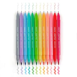 Alpino AR001093 Kit Pastel Lettering Color Experience con 12 Rotuladores Dual Artist, Libreta y Guía