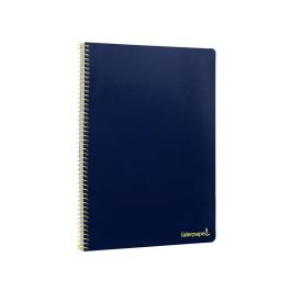 Cuaderno Espiral Liderpapel Folio Smart Tapa Blanda 80H 60 gr Cuadro 4 mm Con Margen Color Azul Oscuro 10 unidades