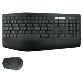 Logitech MK850 Teclado y Ratón Inalámbrico Performance Combo, Confort Ergonómico con Reposamuñecas Acolchado, Multipareja 3 Dispositivos