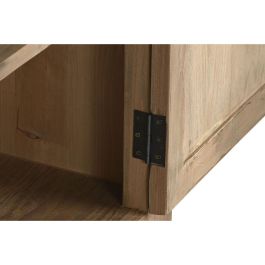 DKD Home Decor Isla de Cocina Cottage Extensible Piedra Sinterizada Abeto Natural Negro 4 Cajones 2 Puertas 120x75x90 cm