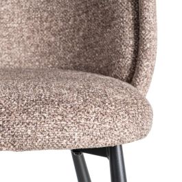 Silla Jaspeado Taupe Tejido-Metal 56 X 56 X 78 cm