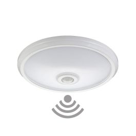 Edm Aplique LED de Superficie con Sensor de Movimiento y Crepuscular IP20, 2x E27, Blanco, Ø30x9,6cm, Tiempo Regulable Precio: 14.49999991. SKU: S7900422