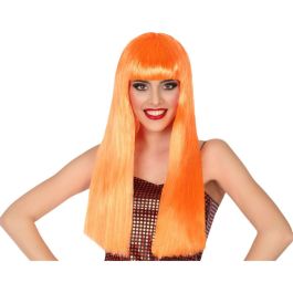 Peluca Larga Lisa Naranja con Flequillo para Disfraces de Payaso, Personajes de Dibujos Animados o Looks Neón Precio: 3.78999951. SKU: B1B8L75PD8