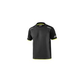 Sparco S02416GSGF3L Camiseta Tw Piqué Reflectante Algodón-Poliéster 170 g/m² Gris-Amarillo Fluo Talla L